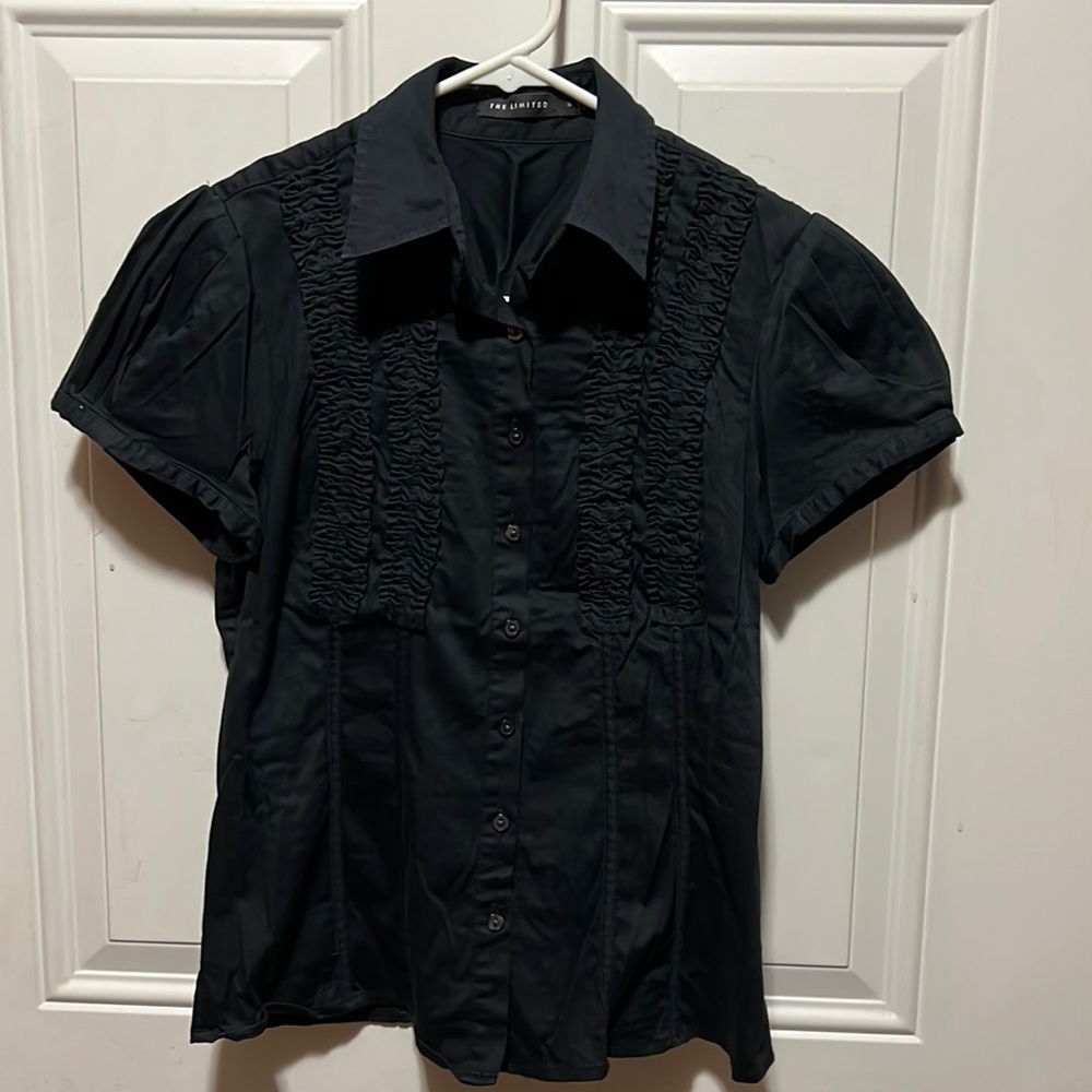 The Limited Button Up Black Blouse Size S